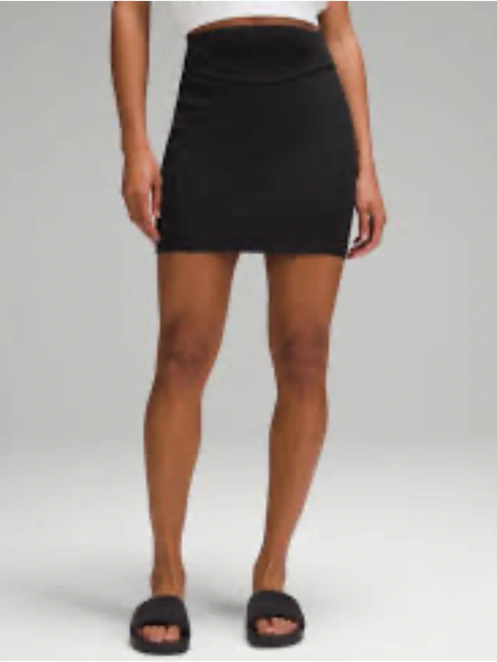 lululemon athletica Black Mini Scuba skirt.